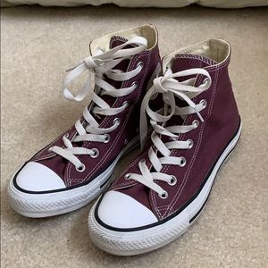 Plum Purple High-Top Converse